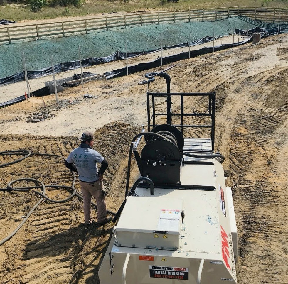 R&R grading and drainage job site